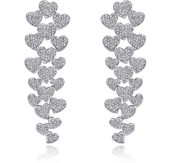 Earrings, Diamonds, 6.08ct. Total