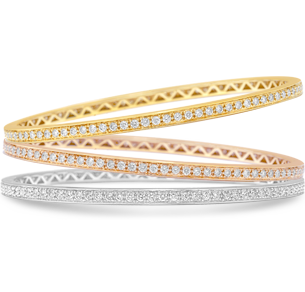 Bangle Bracelet, Diamonds, 1.39ct. Total