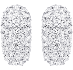 Huggie Earrings, Diamonds, 6.97ct. Total