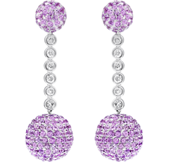 Drop Earrings, White Diamonds, 1.49ct. Total