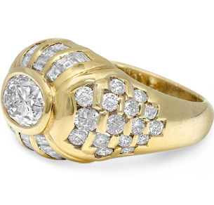 Ring, White Diamonds, 3.47ct. Total