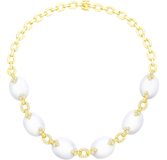 Link Necklace, White Diamonds, 2.84ct. Total
