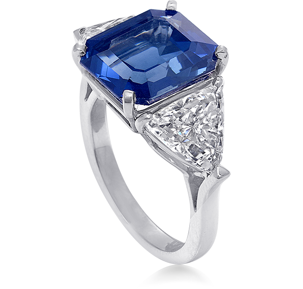 Sapphire Three Stone Engagement Ring