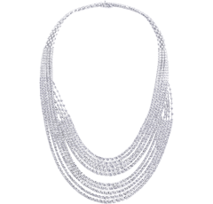 Tennis Necklace, Diamonds, 57.13ct. Total