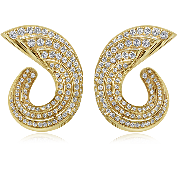 Stud Earrings, White Diamonds