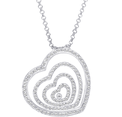 Pendant, White Diamonds, 0.84ct. Total