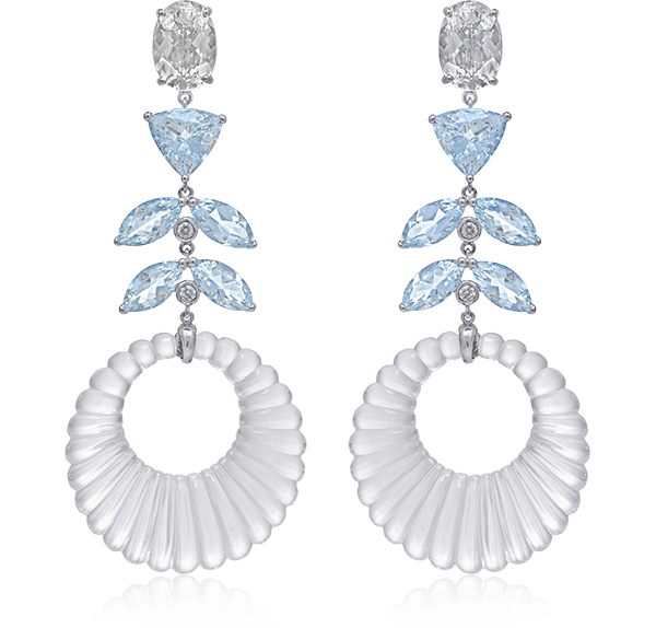 Aquamarine Chandelier Earrings