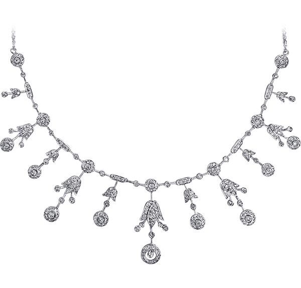 Link Necklace, Diamonds, 3.36ct. Total