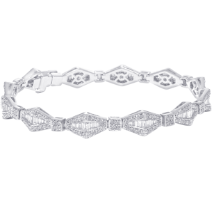 Link Bracelet, Diamonds, 3.03ct. Total