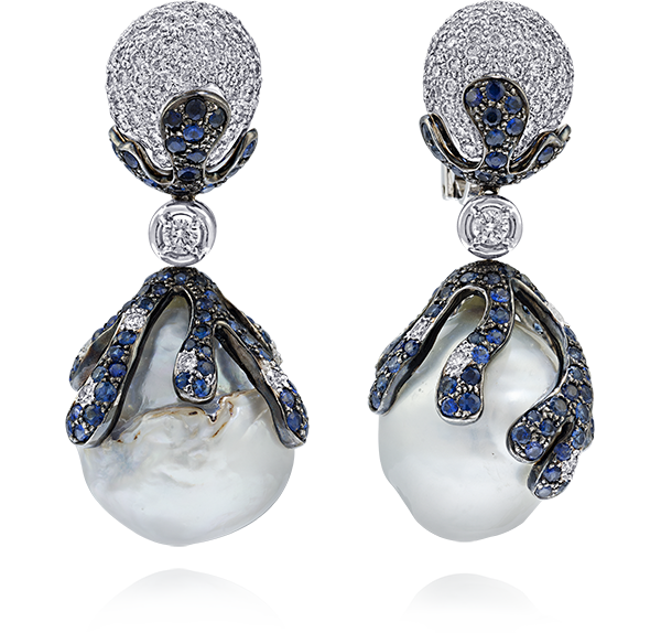Sapphire Drop Earrings