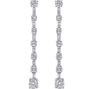 Drop Earrings, Diamonds, 2.41ct. Total