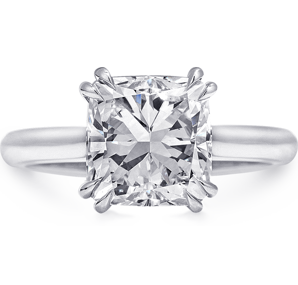 Solitaire Engagement Ring, White Diamonds, 3.01ct. Total