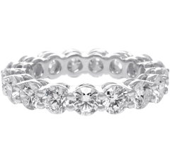 Wedding Band, White Diamonds, 4.42ct. Total