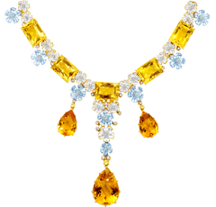 Citrine Mesh Necklace