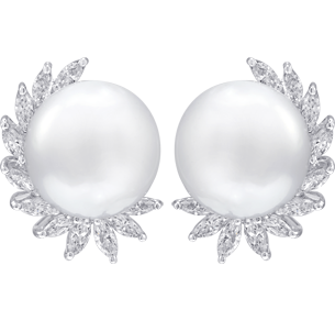 Pearl Button Earrings