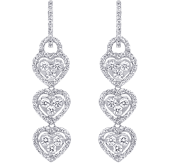 Drop Earrings, Diamonds, 2.89ct. Total