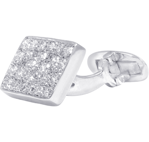 Cufflinks, White Diamonds, 1.50ct. Total