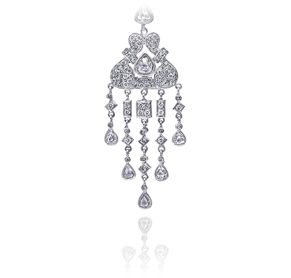 Drop Earrings, Diamonds, 4.60ct. Total