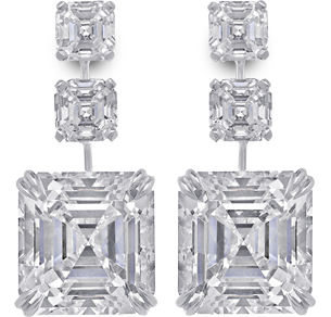 Drop Earrings, Diamonds, 24.81ct. Total