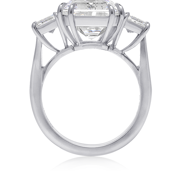 Three Stone Engagement Ring, White Diamonds, 12.15ct. Total