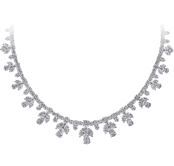 Mesh Necklace, Diamonds, 30.48ct. Total