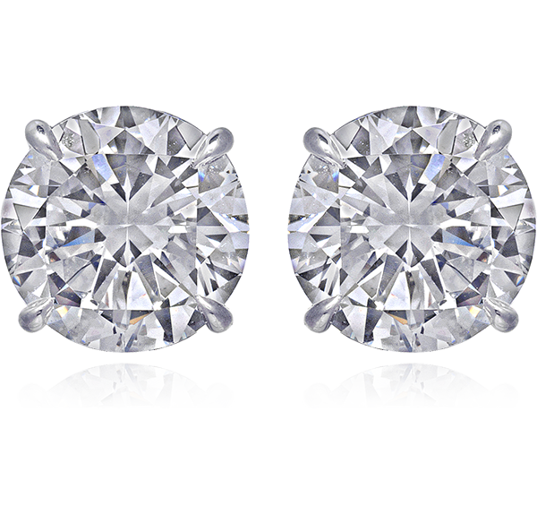 Stud Earrings, Diamonds, 5.22ct. Total