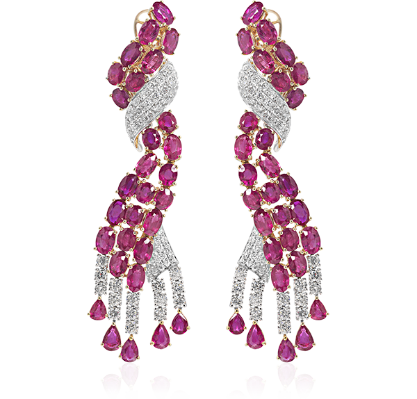 Ruby Chandelier Earrings