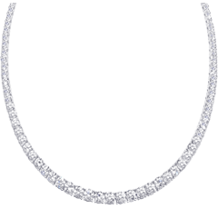 Tennis Necklace, Diamonds, 25.82ct. Total