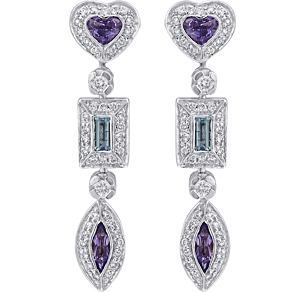 Drop Earrings, Diamonds, 0.52ct. Total