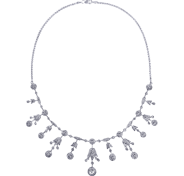 Link Necklace, Diamonds, 3.36ct. Total