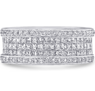 Tension Wedding Band, Diamonds, 3.72ct. Total