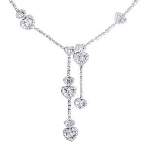 Link Necklace, White Diamonds, 6.00ct. Total