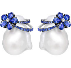 Pearl Button Earrings