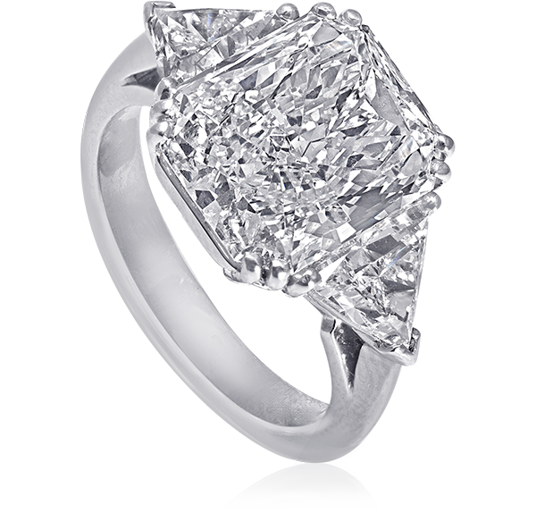 Engagement Ring, White Diamonds, 7.54ct. Total
