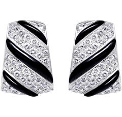 Huggie Earrings, Diamonds, 3.93ct. Total