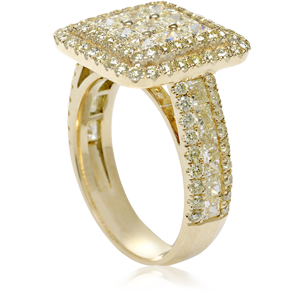 Ring, Yellow Diamonds, 2.84ct. Total