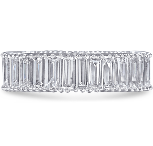 Prong Wedding Band, Diamonds, 5.34ct. Total