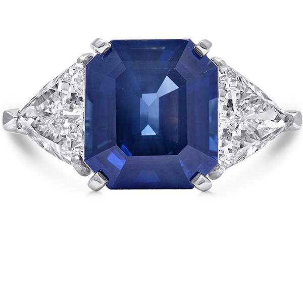 Sapphire Three Stone Engagement Ring