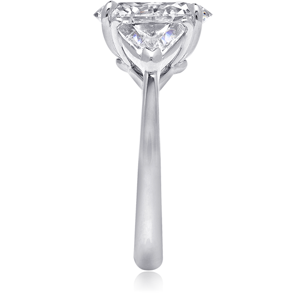 Three Stone Engagement Ring, Diamonds, 4.06ct. Total