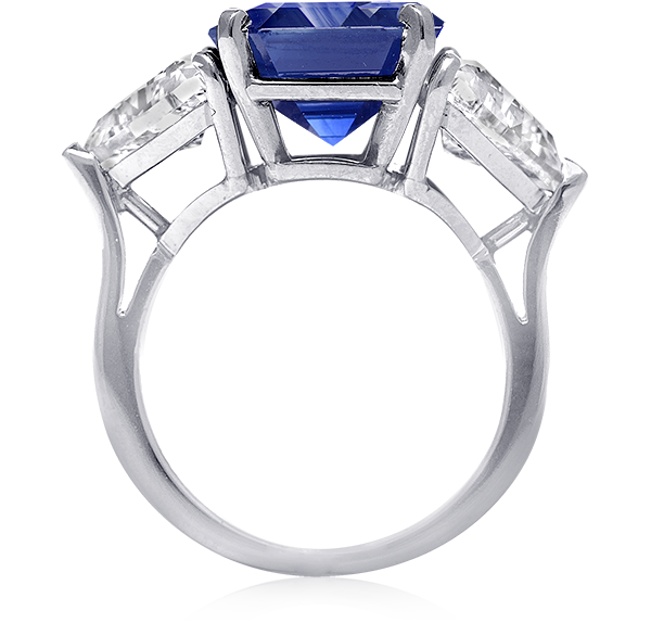 Sapphire Three Stone Engagement Ring